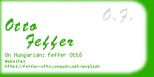 otto feffer business card